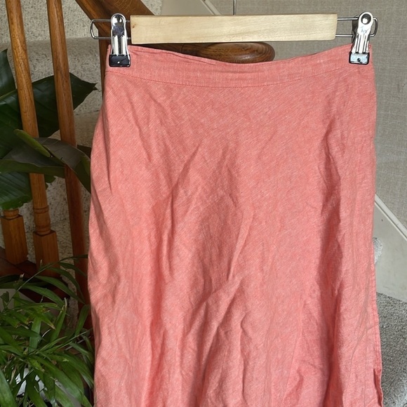 Carve Designs True Wrap Coral Linen Women's Skirt - Picture 4 of 16